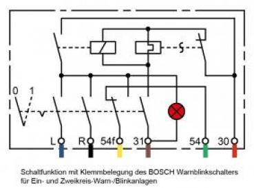 Preview: Warnblinkschalter 12V Bosch
